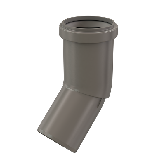 InnoFlue single wall elbow w/long socket 2" x 45 PPs grey