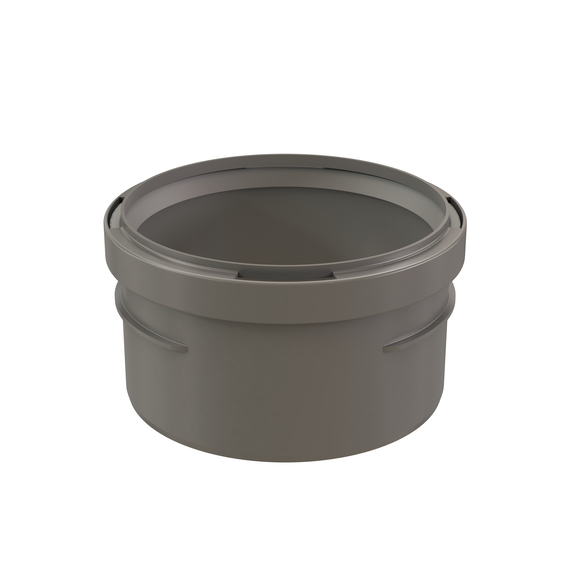 InnoFlue single wall appliance adaptor long 6" PVC to PPs grey