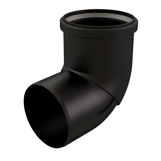 InnoFlue single wall UV elbow w/Long Socket 4'' x 87 PPs black