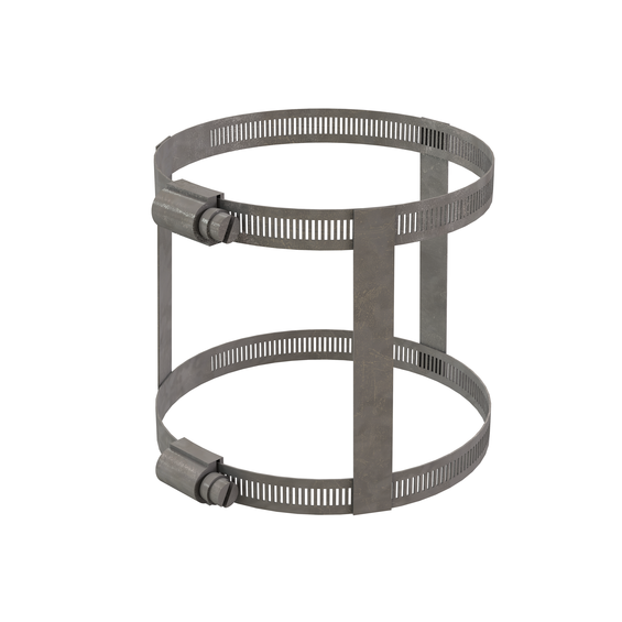 InnoFlue connector double hose clamp 4" Stainless steel