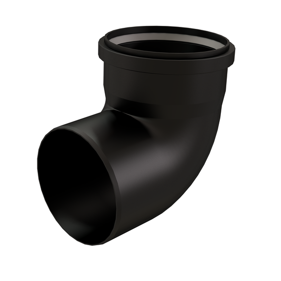 InnoFlue single wall elbow 6" x 87 PPs-UV Black