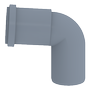 InnoFlue - ISELS0287 - Elbow - 4 x 45 - PP - Gray