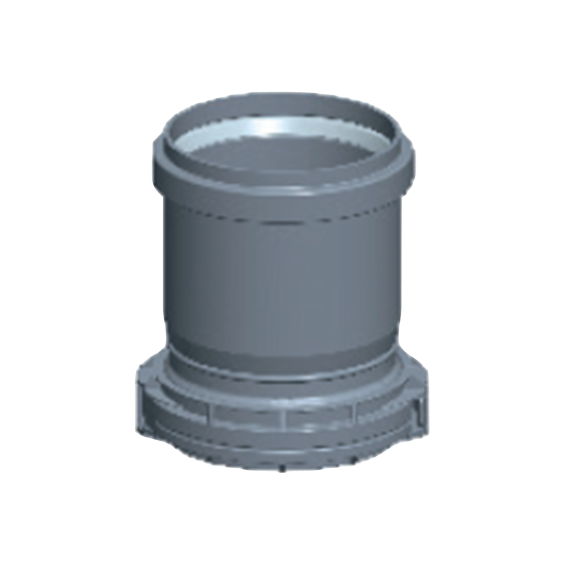 InnoFlue IFFSC04 4" Flex to SW Coupler PP Gray