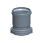 InnoFlue IFFSC04 4" Flex to SW Coupler PP Gray