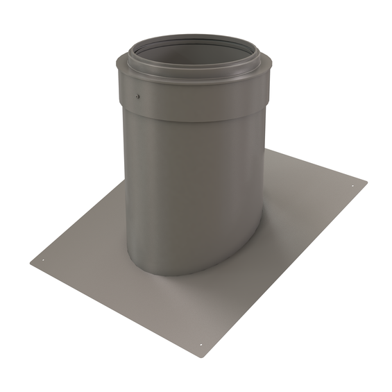 InnoFlue pitched roof flashing SS - Pitch = 5/12 (22.5 degrees) 10" Stainless steel