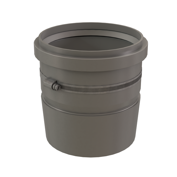 InnoFlue single wall adaptor HF SS to PP 6" grey