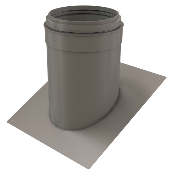 InnoFlue pitched roof flashing SS - Pitch = 6/12 (26.57 degrees) 12" Stainless steel