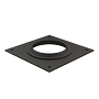 3" Wall Plate Square Plastic Black