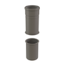 InnoFlue single wall flanged adaptor for damper 8" PPs grey