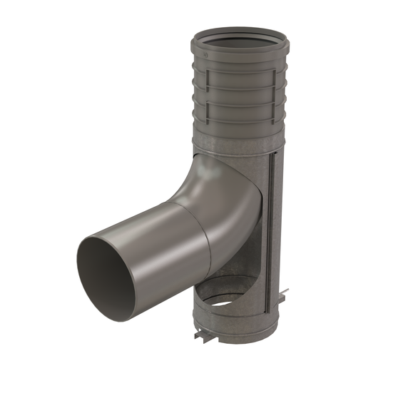 InnoFlue single wall base support 12" PPs grey