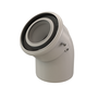 InnoFlue concentric elbow 2"/4" x 45 PPs/Alu white