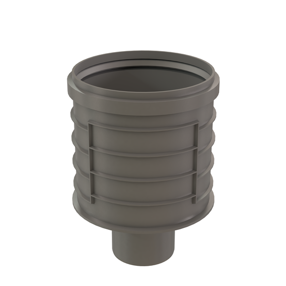 InnoFlue single wall increaser 6" to 12" PPs grey