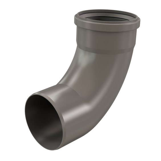 InnoFlue single wall elbow long 4'' x 87 PPs grey
