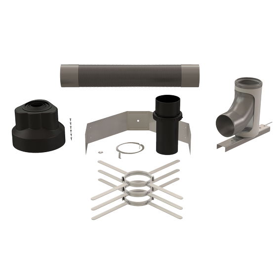 4" x 25' Flex B-Vent Kit For 5"or 6" B-Vent