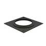 4" Wall Plate Square Plastic Black