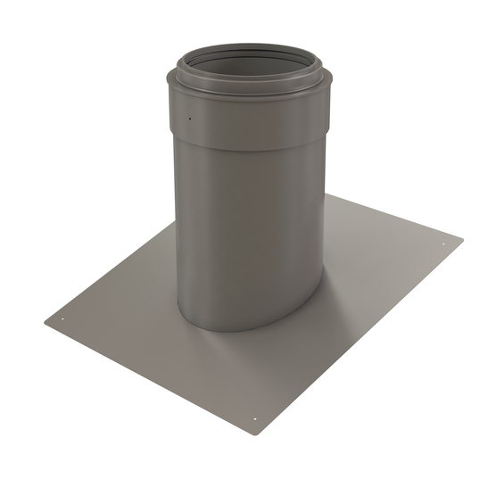 InnoFlue pitched roof flashing SS - Pitch = 4/12 (18.43 degrees) 8" Stainless steel 